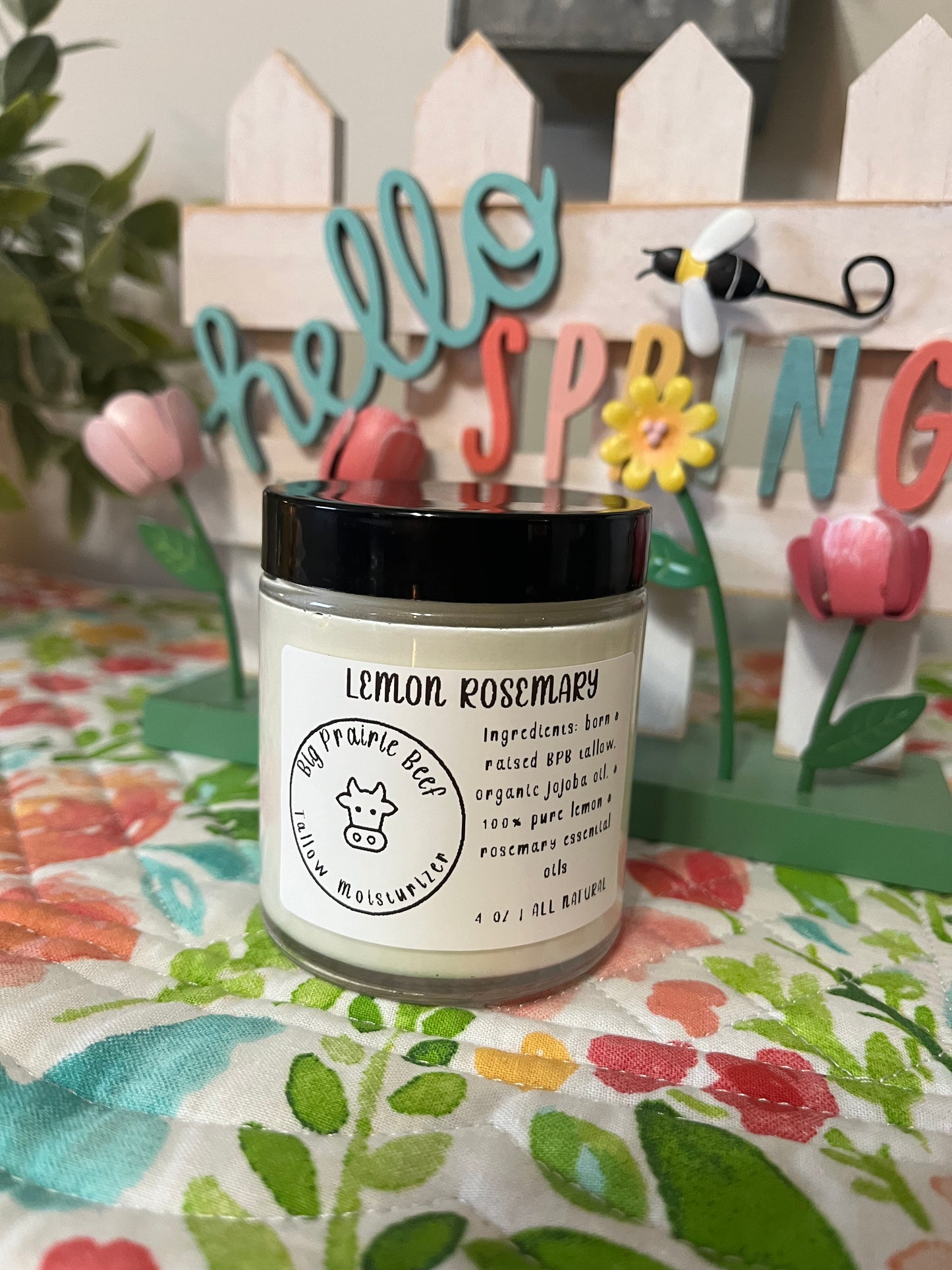 Big Prairie Beef Tallow Moisturizer - Lemon Rosemary